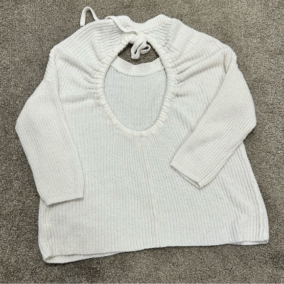 Express White Cut out Back Sweater - Picture 3 of 5